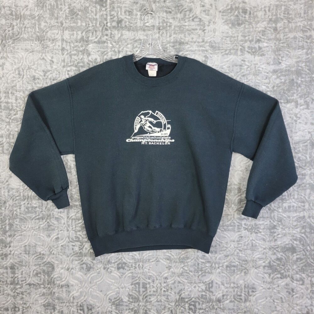 Vintage Mt Bachelor Sweatshirt Adult XL Black 1999 High School State Champion